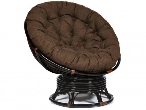 Кресло-качалка Papasan w 23/01 B с подушкой Antique brown, ткань Коричневый в Верхней Туре - verhnyaya-tura.магазин96.com | фото