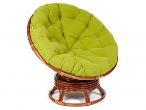 Кресло-качалка Papasan w 23/01 B с подушкой Pecan, флок Олива в Верхней Туре - verhnyaya-tura.магазин96.com | фото