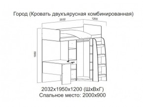 Кровать двухъярусная комбинированная в Верхней Туре - verhnyaya-tura.магазин96.com | фото