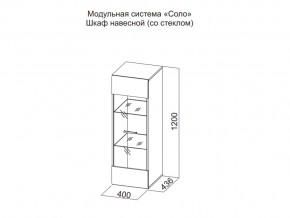 Шкаф навесной (со стеклом) в Верхней Туре - verhnyaya-tura.магазин96.com | фото